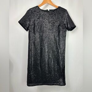 NWT GAP Black Sequin Mini Dress Sz 6 Petite